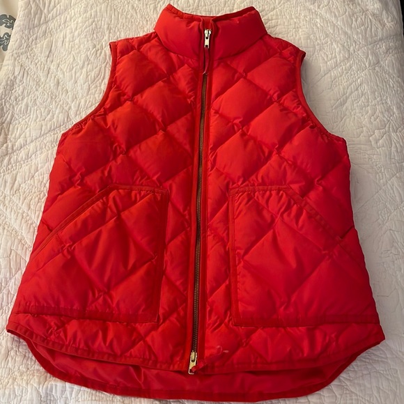 Jcrew Red Puffer Vest
